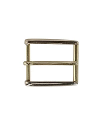 Trafalgar Men's 35mm Rectangular Classic Solid Brass Roller Harness Belt Buckle