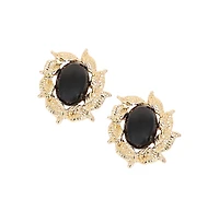 Women's The Victorian-Foliage Stud Earrings - Antique Gold