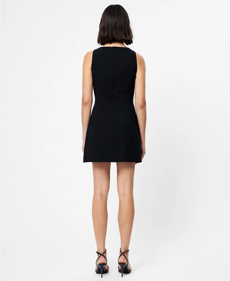 Fcuk Women's Whisper Square Neck Long-Sleeve Mini Dress