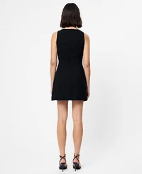 Fcuk Women's Whisper Square Neck Long-Sleeve Mini Dress