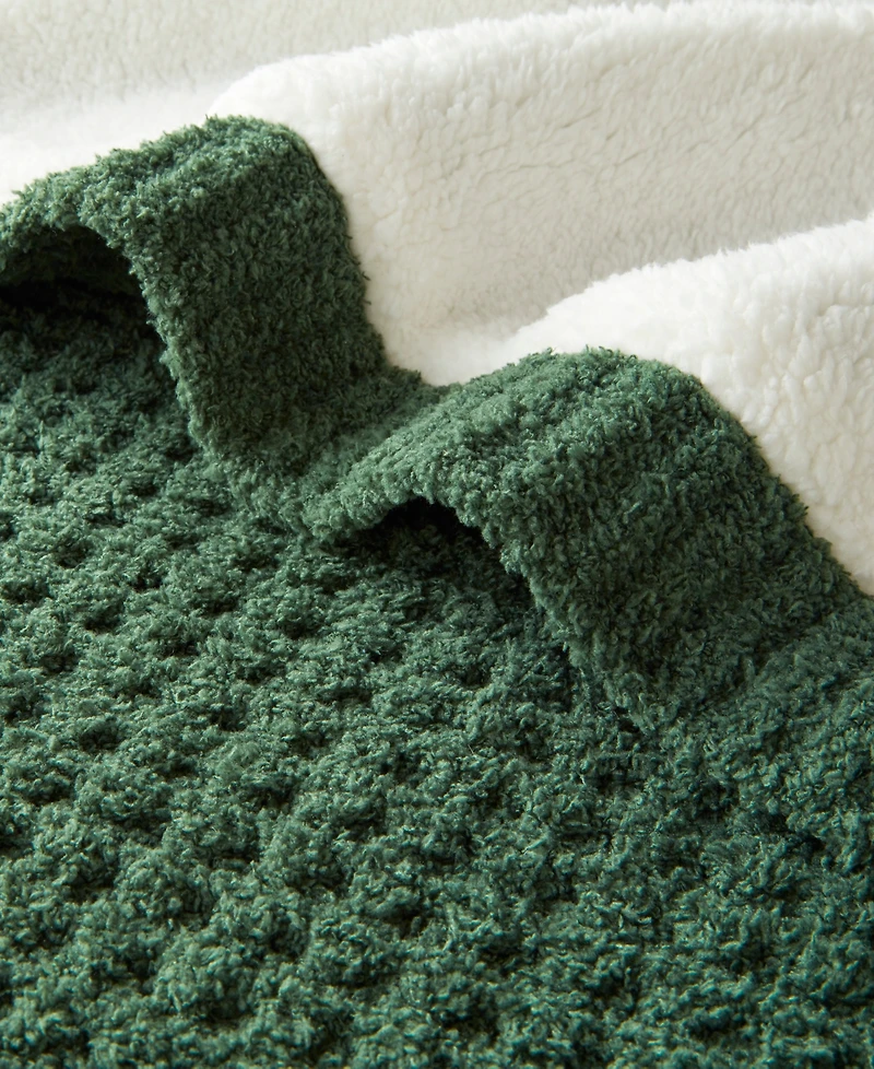 Madison Park Rowan Waffle Knit Chenille Throw, 50" x 60"