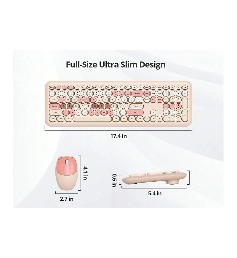 risokeys Ultra-Thin Wireless Keyboard and Mouse Set