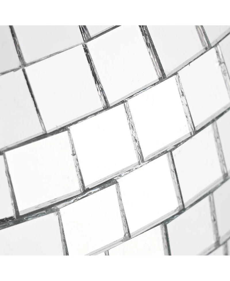 Yescom 4PCS 7" Small Disco Ball Mirror Mini Hanging Decor for 70s 80s Party Events Wedding Dj Dance Club Stage Lighting Silver