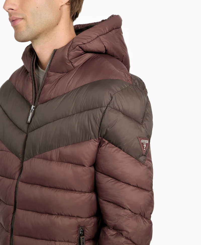 Guess Men's Color-Block Puffer Jacket