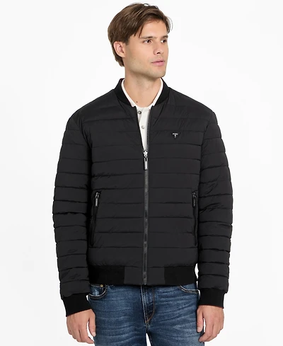 Guess Men's Quilted Reversible Long-Sleeve Jacket
