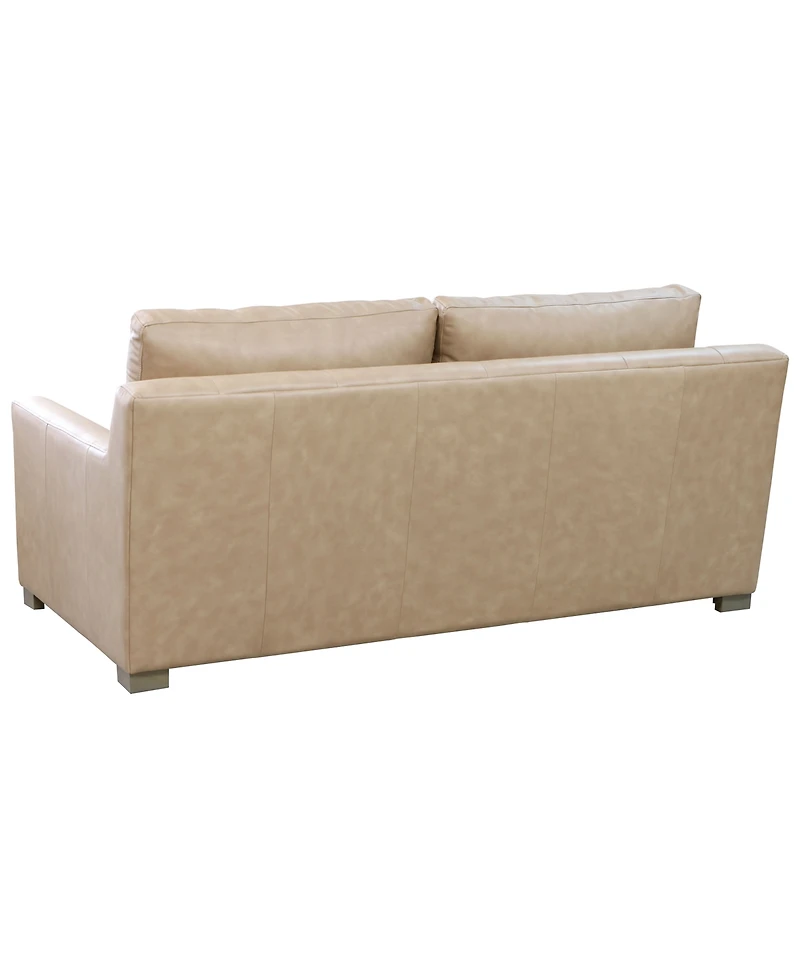 Stacia 74" Leather Deep-Seated Apartment Sofa