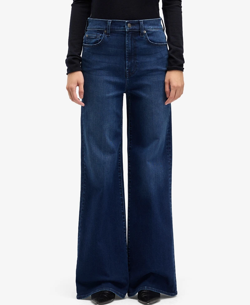 7 For All Mankind Women's Ultra High-Rise Wide Leg Jeans