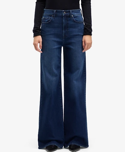 7 For All Mankind Women's Ultra High-Rise Wide Leg Jeans