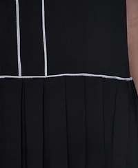 Karl Lagerfeld Paris Women's Pleated Detail Sleeveless Top