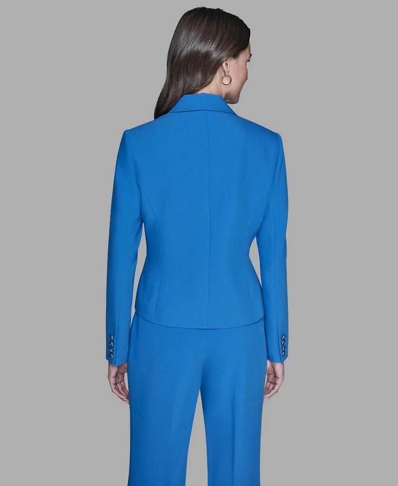 Karl Lagerfeld Paris Women's Cropped One Button Jacket