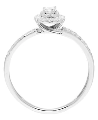 Macy's Diamond Halo Ring (1/4 ct. t.w.) in 14k White Gold