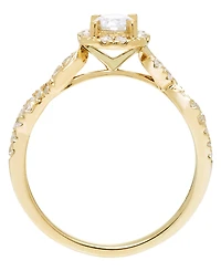 Macy's Diamond Halo Ring (1/2 ct. t.w.) in 14k Yellow Gold