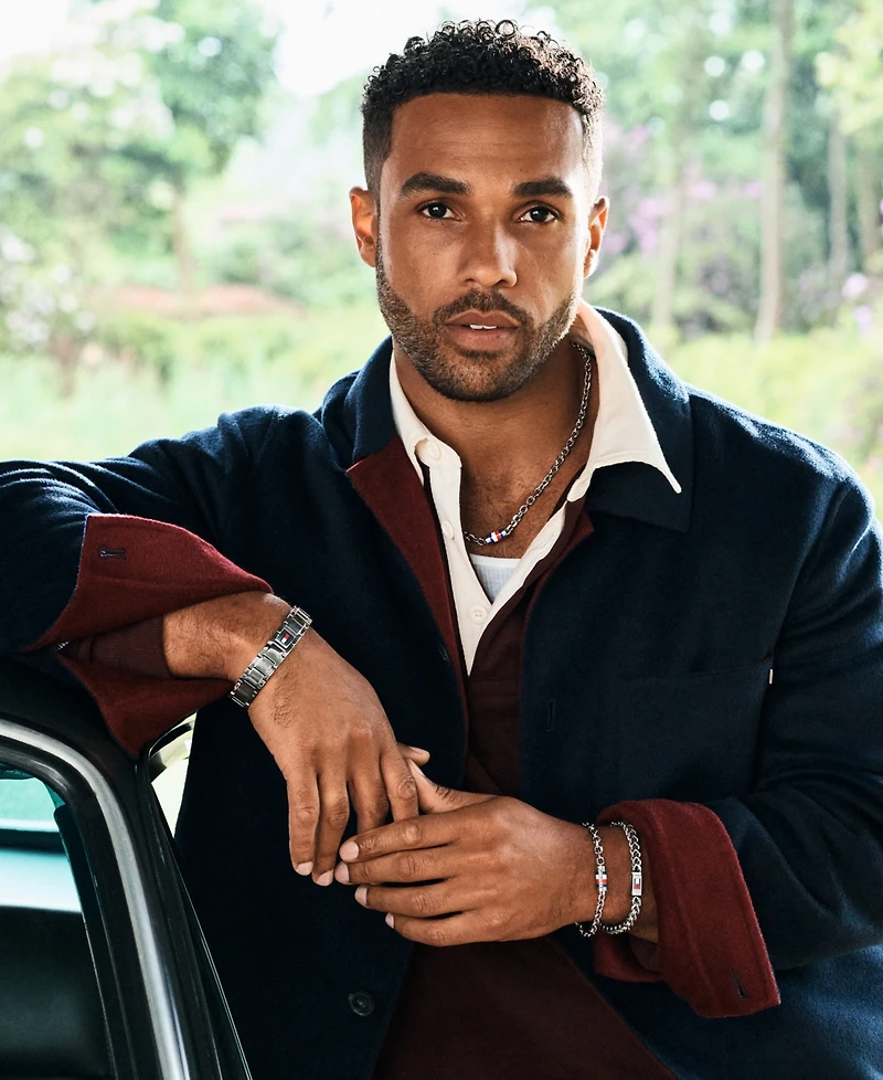 Tommy Hilfiger Men's Silver-Tone Stainless Steel Chain Bracelet