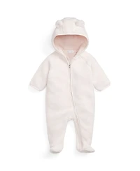 Polo Ralph Lauren Baby Girls Bear Ear Bunting Long-Sleeve Coverall