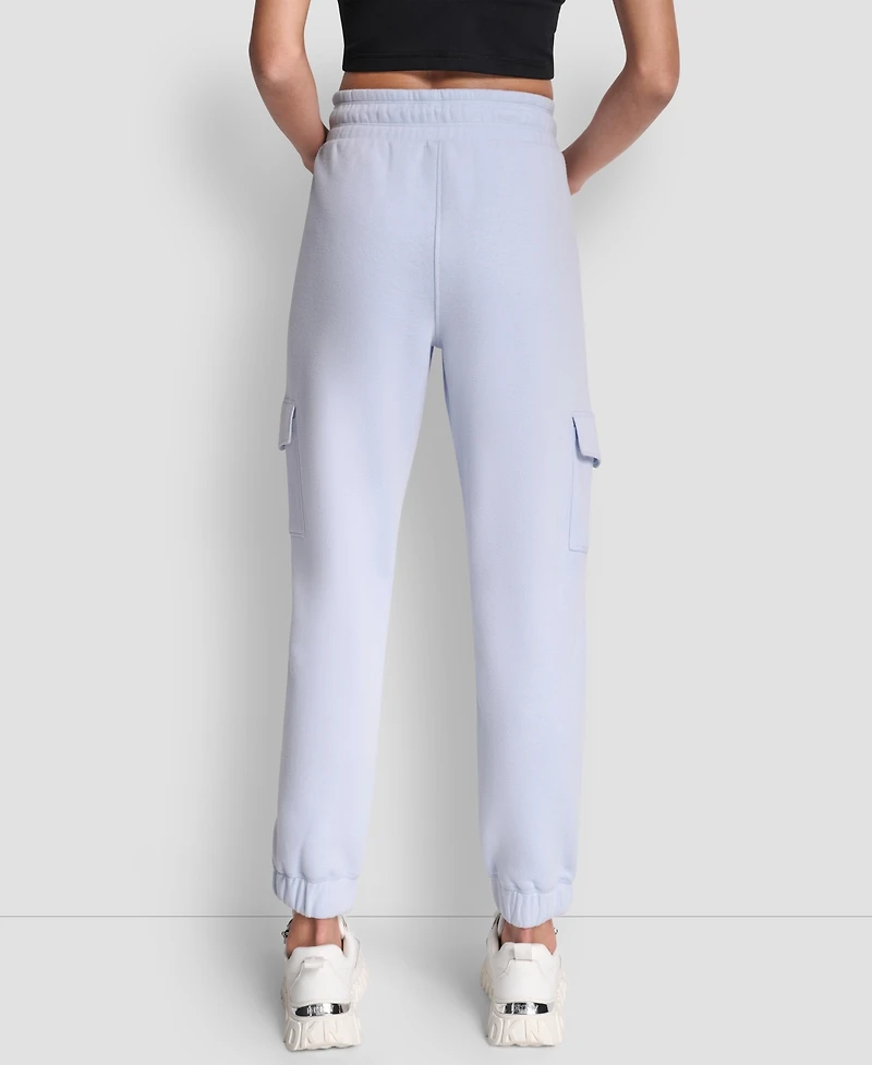Dkny Sport Women's Studded-Logo Cargo Joggers