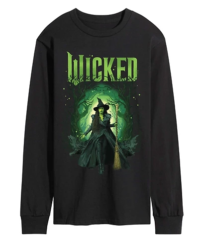 Airwaves Men's Wicked Part 2 Elphaba Forest Graphic Print Long-Sleeve T-Shirt