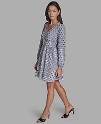 Bcbg Women's Crepe Tie-Front Shift Dress