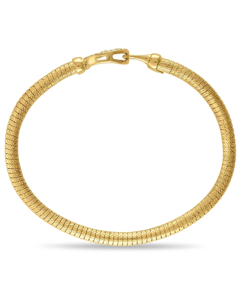 Macy's Diamond Tree Of Life Bangle Bracelet (1/5 ct. t.w.) in 14k Gold Over Sterling Silver