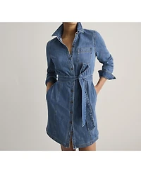 UNTUCKit Women's Denim Lea Shirtdress