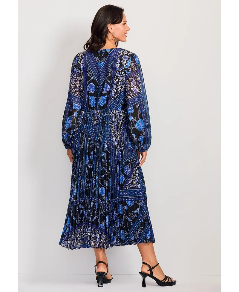 Avenue Women's Plus Harmony Twist Front Pleated Dress