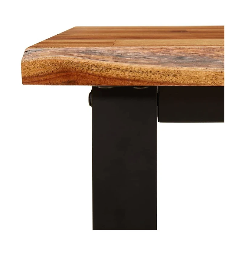 Bench with Live Edge 55.1" Solid Wood Acacia