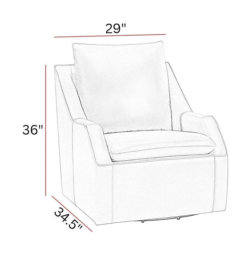 Parker Living Asher - Steamboat Ecru Swivel Accent Chair