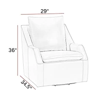 Parker Living Asher - Steamboat Ecru Swivel Accent Chair