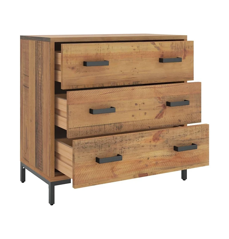 Chest of Drawers 29.5"x13.8"x27.6" Solid Wood Pine