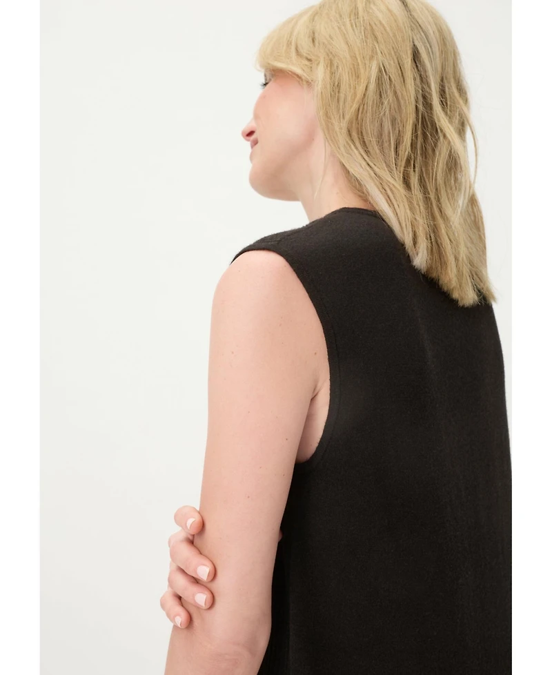 Olsen Women's Rib Knit Shell with Sequin Detail