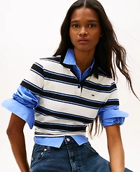 Tommy Jeans Women's Striped Essential Polo Top