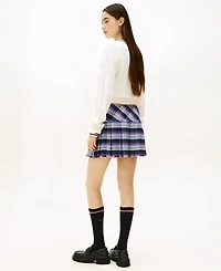 Tommy Jeans Women's Plaid Structured Pleated Mini Skirt