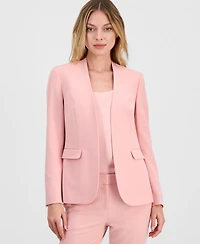 Bar Iii Women's Collarless Open-Front Bi-Stretch Blazer