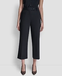 Dkny Women's Pintuck Straight Fit Pants