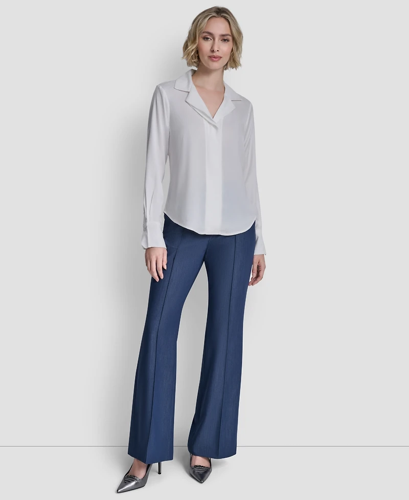 Dkny Women's Collared Button-Up Blouse