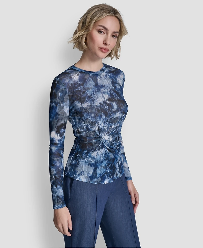 Dkny Women's Crewneck Long-Sleeve Top