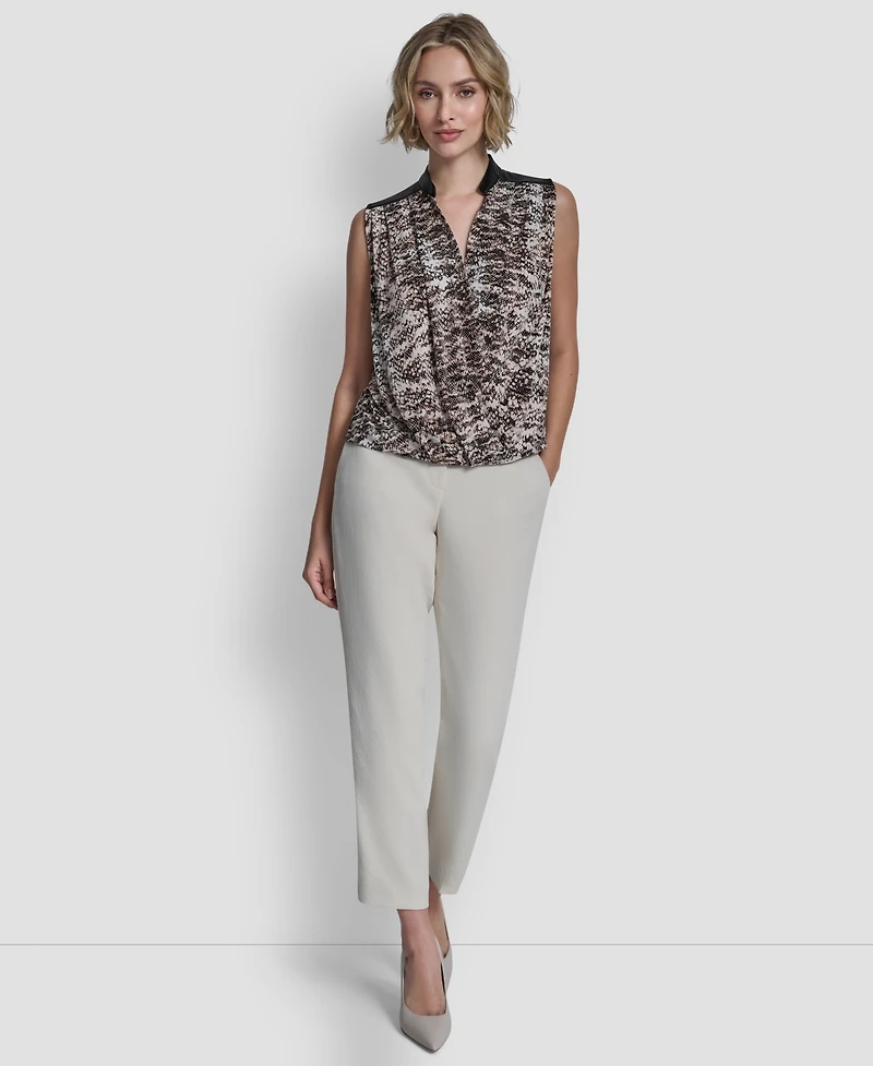 Dkny Women's V-Neck Cross Over Top