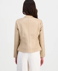 Anne Klein Essentials Petite Quilted Moto Jacket
