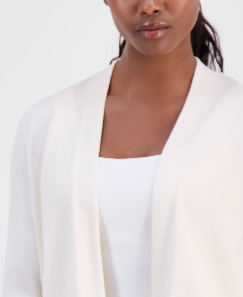 Ak Anne Klein Petite Chatham Open-Front Cardigan
