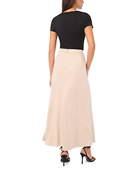 Vince Camuto Women's Faux-Suede A-Line Maxi Skirt