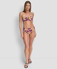 Dkny Women's Shirred U-Wire Bandeau Bikini Top