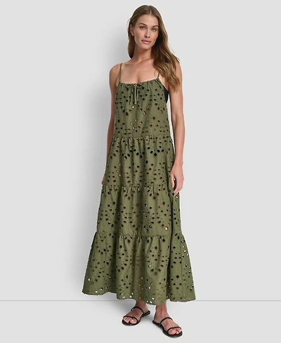 Dkny Women's Tiered Maxi Dress Swim Cover-Up