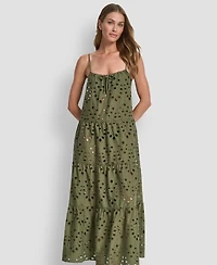 Dkny Women's Tiered Maxi Dress Swim Cover-Up
