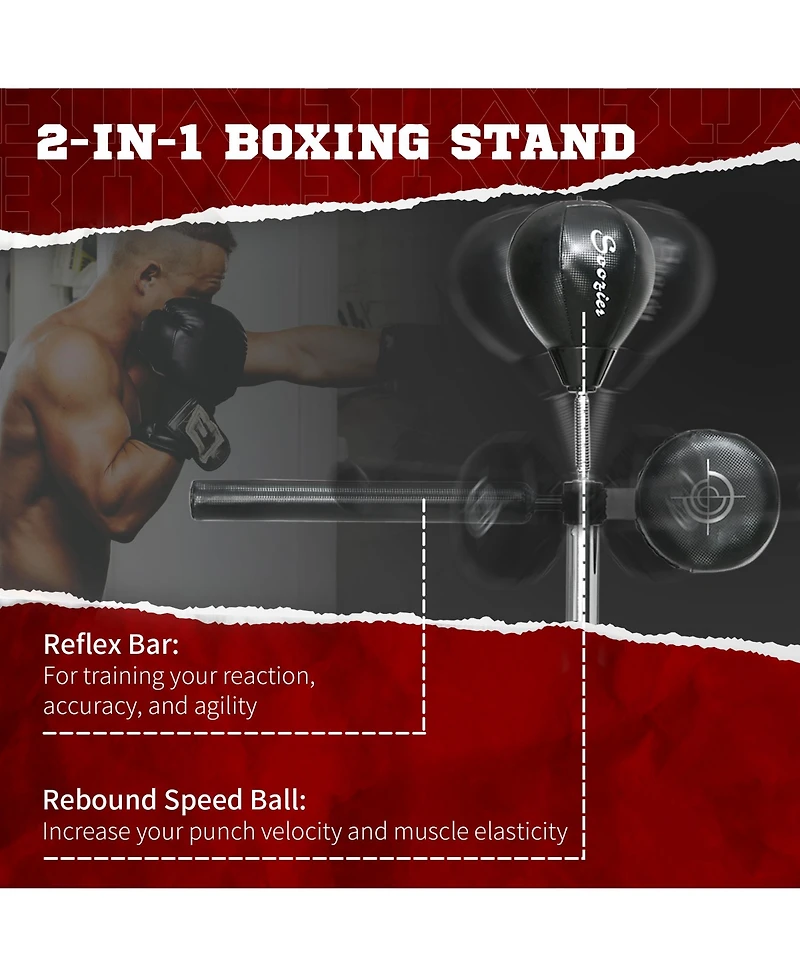 Soozier Speed Bag Boxing Bag Sd Reflex Training Equipment