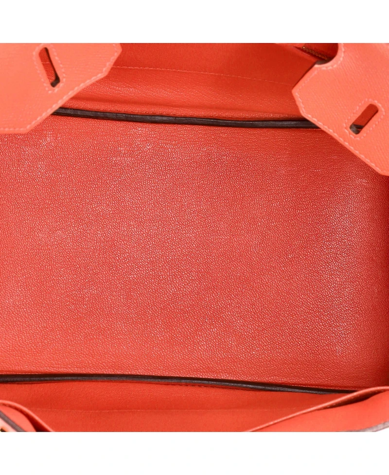 Pre-Owned HERMES Birkin 30 Handbag Red Epsom with Gold Hardware