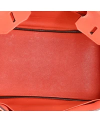 Pre-Owned HERMES Birkin 30 Handbag Red Epsom with Gold Hardware