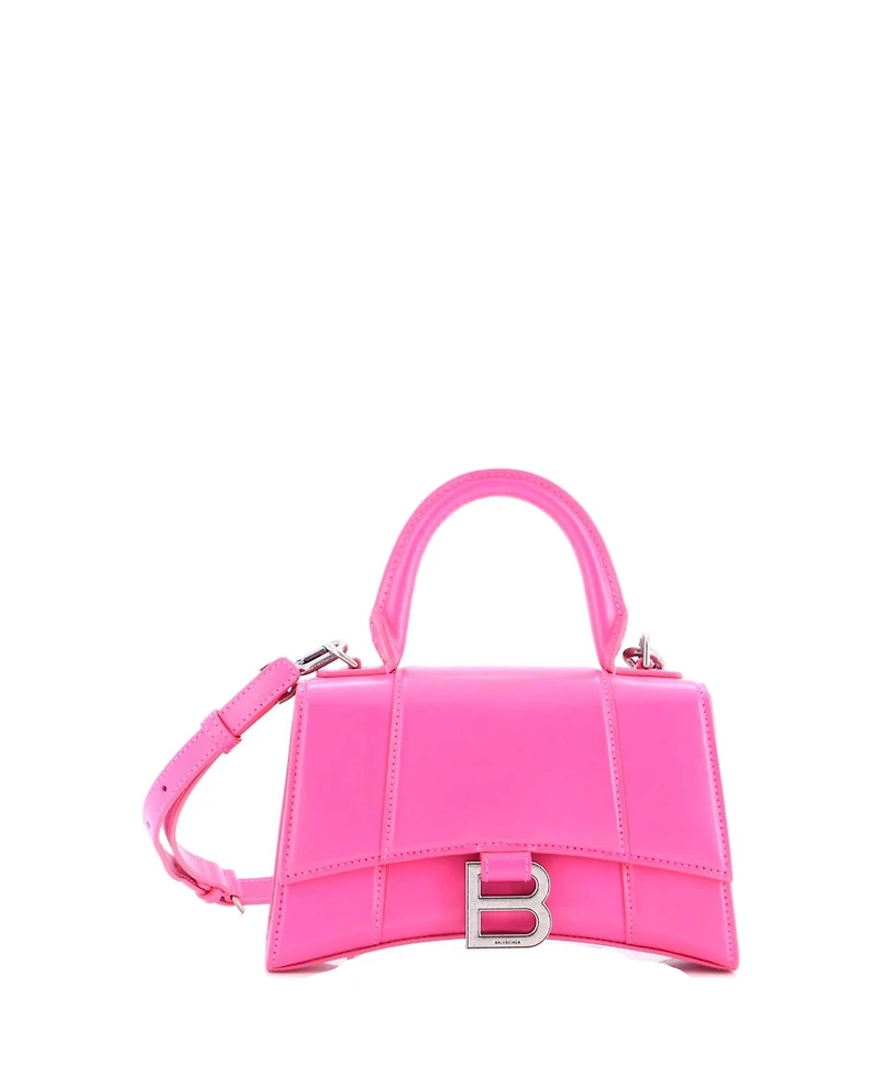 Pre-Owned Balenciaga Xs Hourglass Top Handle Bag Leather