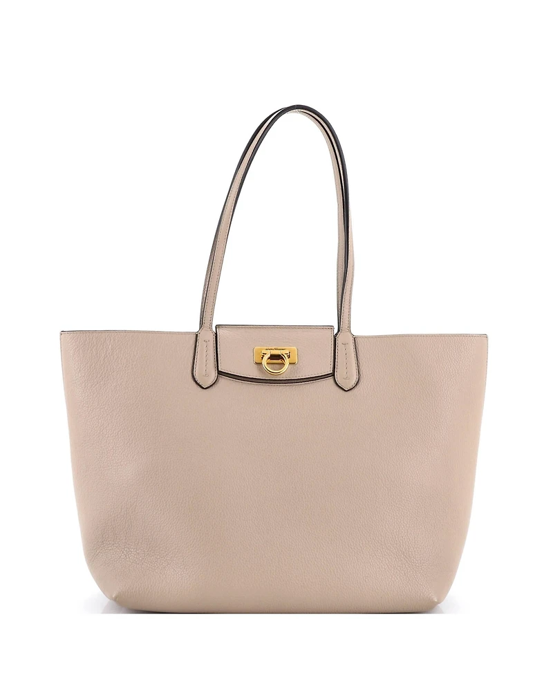 Pre-Owned Salvatore Ferragamo Medium Gancini Travel Tote Leather