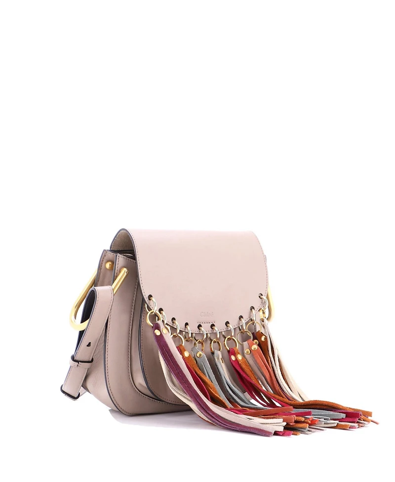 Pre-Owned Chloe Small Multicolor Fringe Hudson Bag Leather