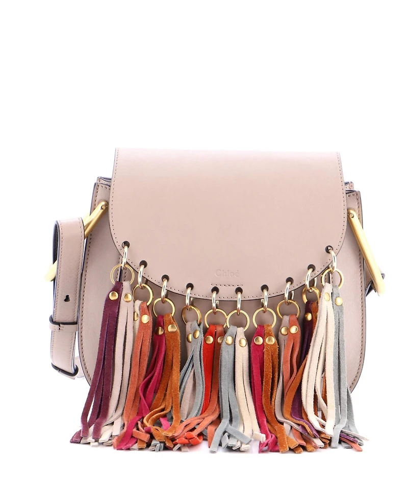 Pre-Owned Chloe Small Multicolor Fringe Hudson Bag Leather
