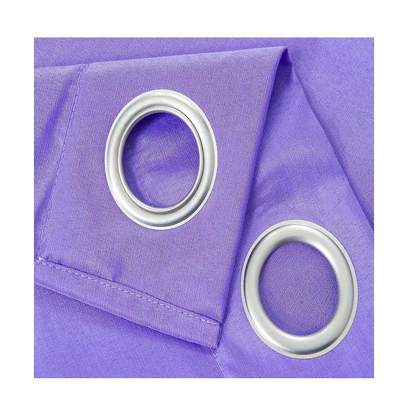 Olivia Gray Gilbert Solid Single Grommet Curtain Panel Pair